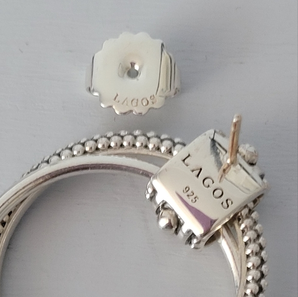 LAGOS Sterling Silver Dual Circle Drop Earrings - Picture 4 of 5